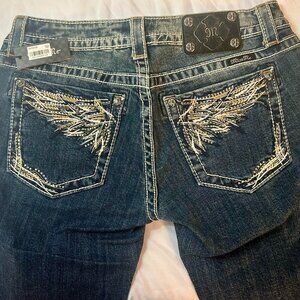 (NWT) MISS ME Rhinestone & Studded Bermuda Shorts